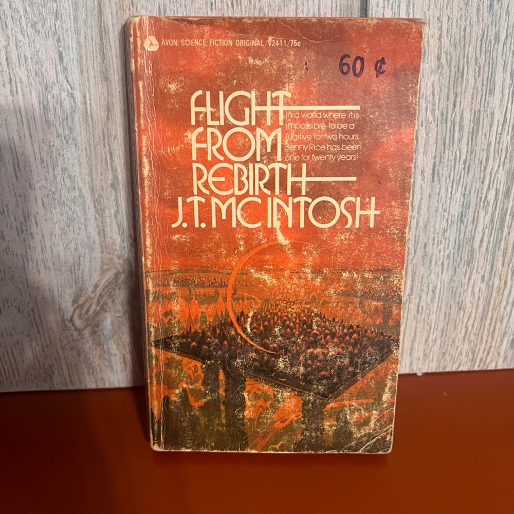 Flight From‎ Rebirth J.T. McIntosh 1971 First Avon Printing Sci-Fi Paperback